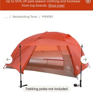NWOT Big Agnes copper spur UL 2 person tent